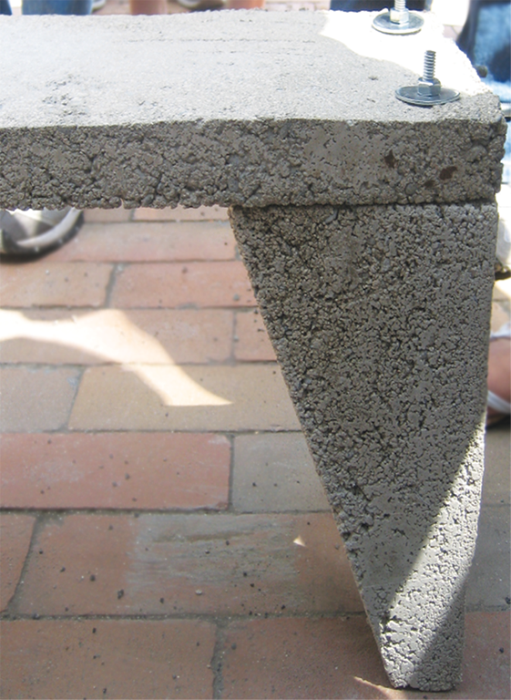 mix concrete with styrofoam and various rocks as aggregates. | Concrete